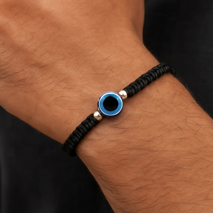 Silver Thread Evil eye Bracelet