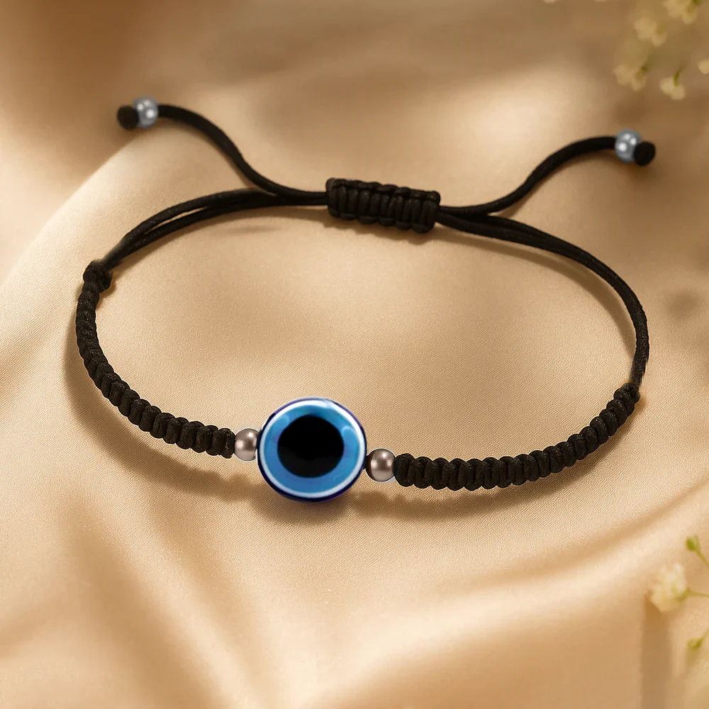 Silver Thread Evil eye Bracelet