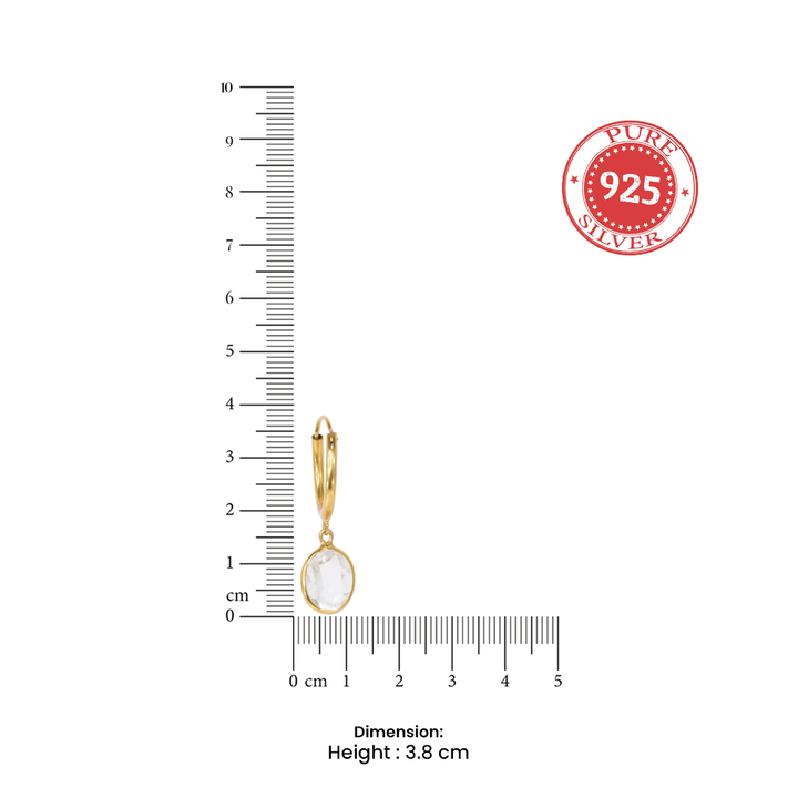 Silver 92.5 Polki Earring