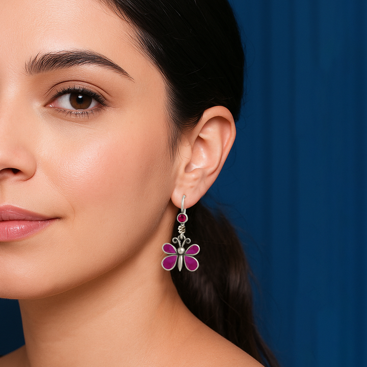 92.5 Silver Butterfly Earring