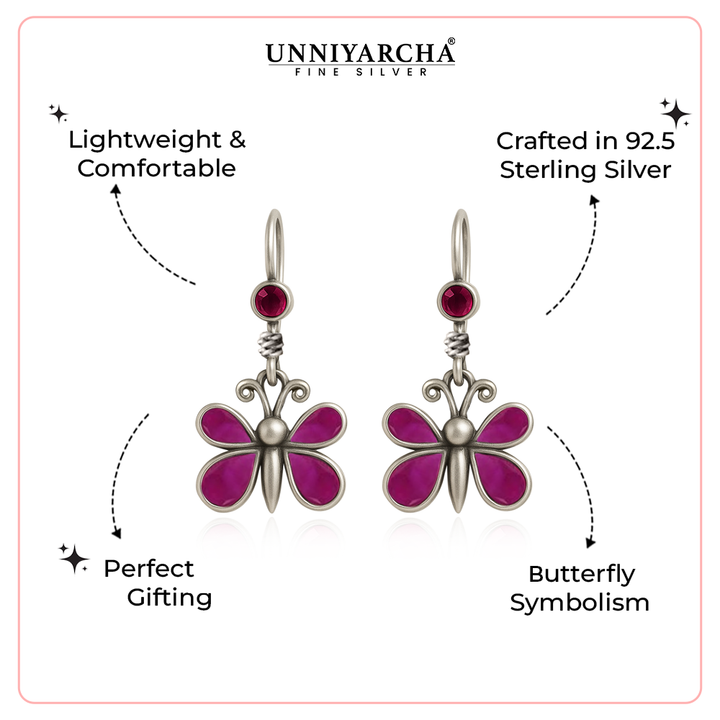 92.5 Silver Butterfly Earring