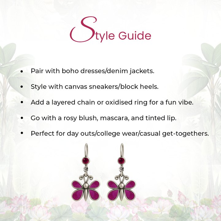 92.5 Silver Butterfly Earring