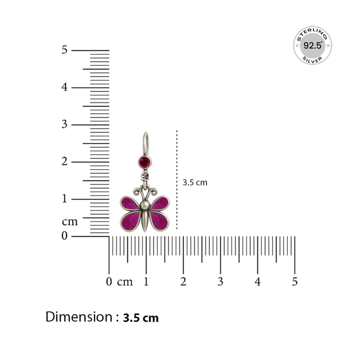 92.5 Silver Butterfly Earring