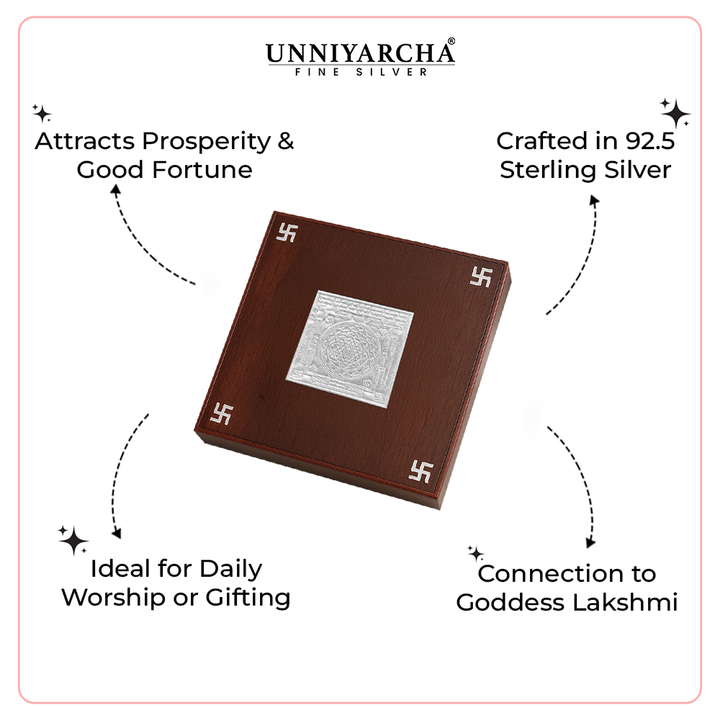 92.5 Silver Goddess Lakshmi Shree Yantra