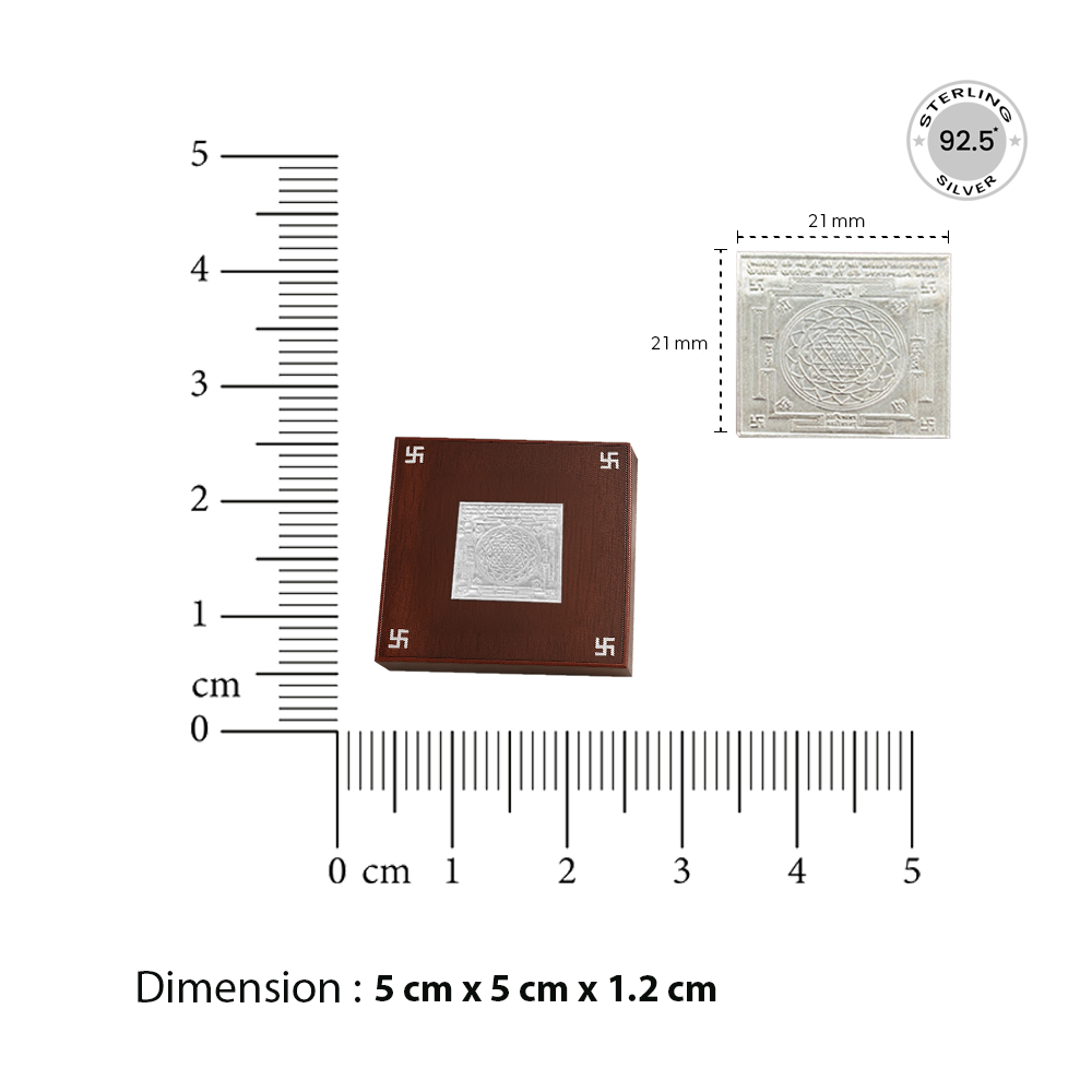 92.5 Silver Goddess Lakshmi Shree Yantra