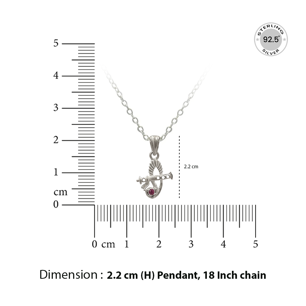 Krishna Melody 925 Silver Flute Pendant