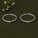 92.5 Sterling Silver Red Toe Ring