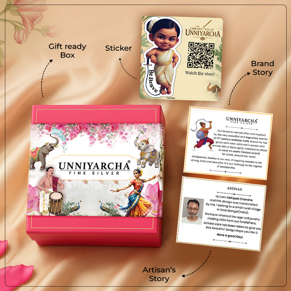 Phool Silver 925 Hasli Necklace