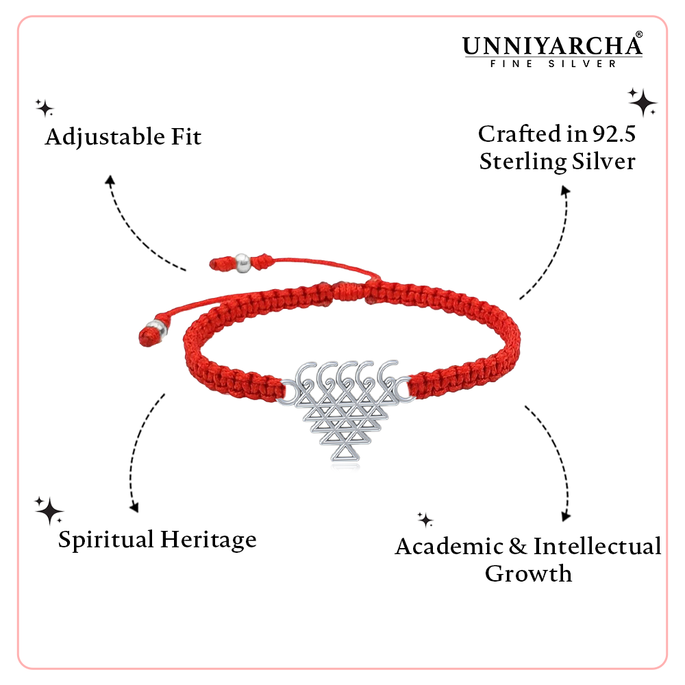 925 Pure Silver Saraswati Yantra Bracelet