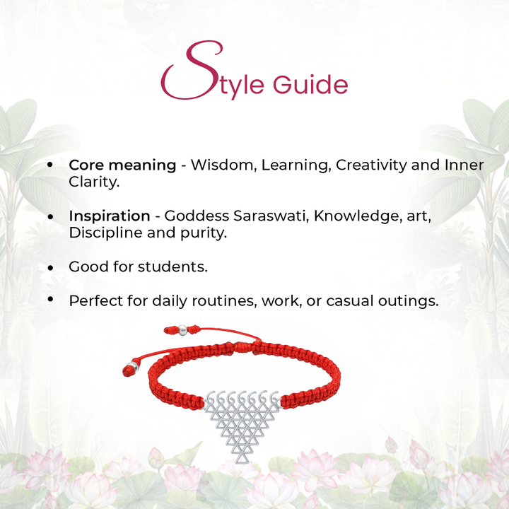 Pure Silver Saraswati Yantra