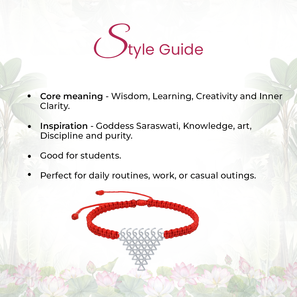 Pure Silver Saraswati Yantra