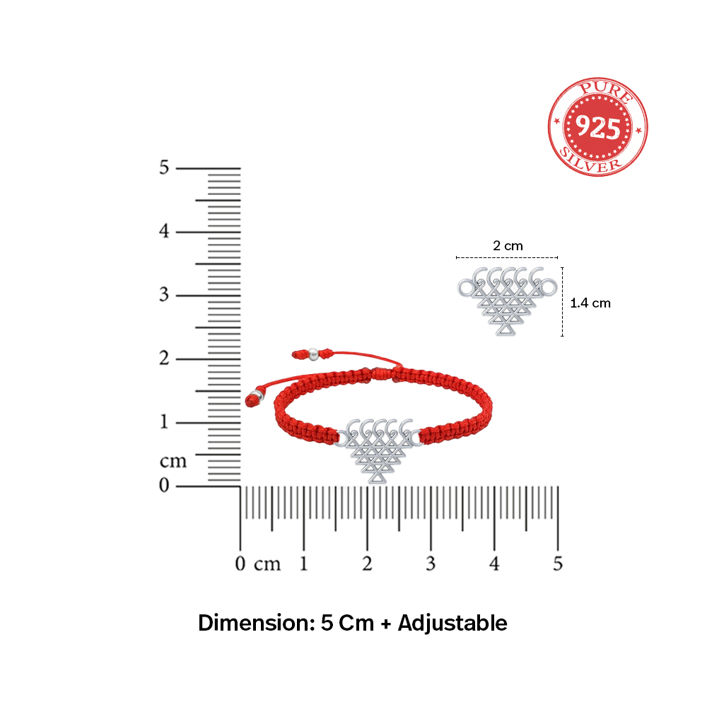 925 Pure Silver Saraswati Yantra Bracelet