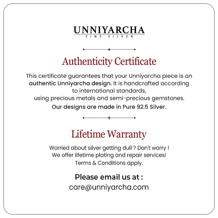 Unniyarcha 925 Pure Silver Clover Crush Necklace