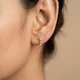 Unniyarcha 925 Pure Silver Flower  White Drop Stud Earrings
