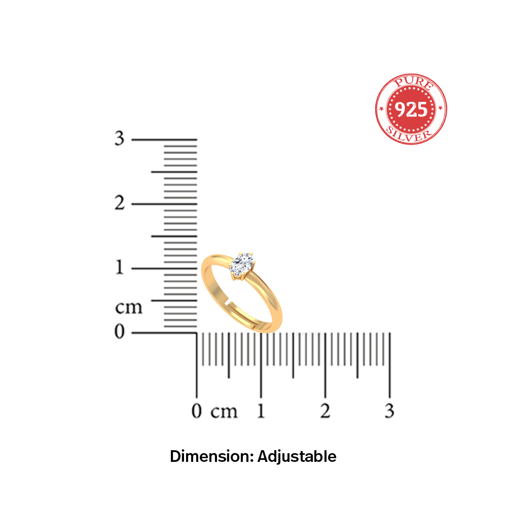 Unniyarcha 925 Pure Silver Solataire Ring