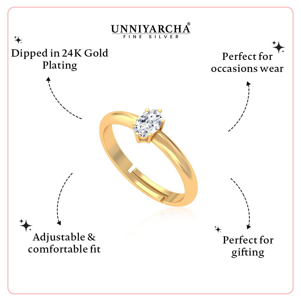 Unniyarcha 925 Pure Silver Solataire Ring
