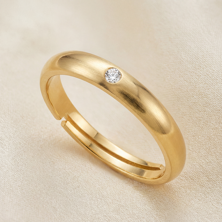 Unniyarcha 925 Pure Silver Minimal Solitaire Band Ring