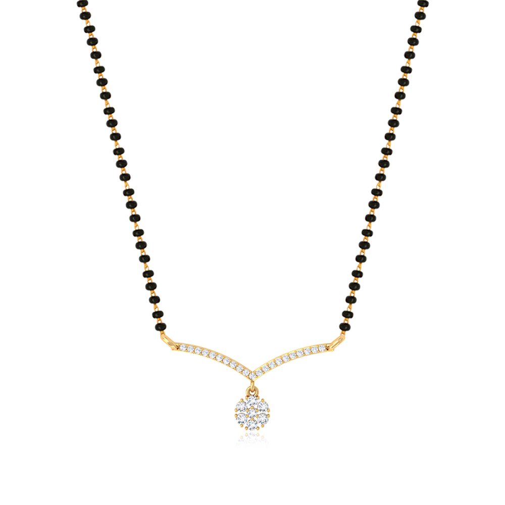 Unniyarcha 925 Pure Silver Saanjh Drop Mangalsutra