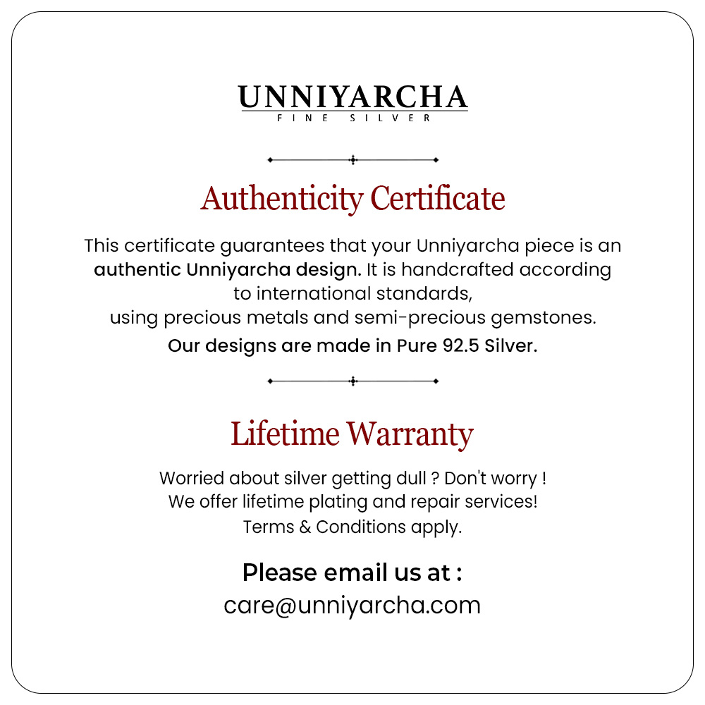 Unniyarcha 925 Pure Silver Saanjh Drop Mangalsutra