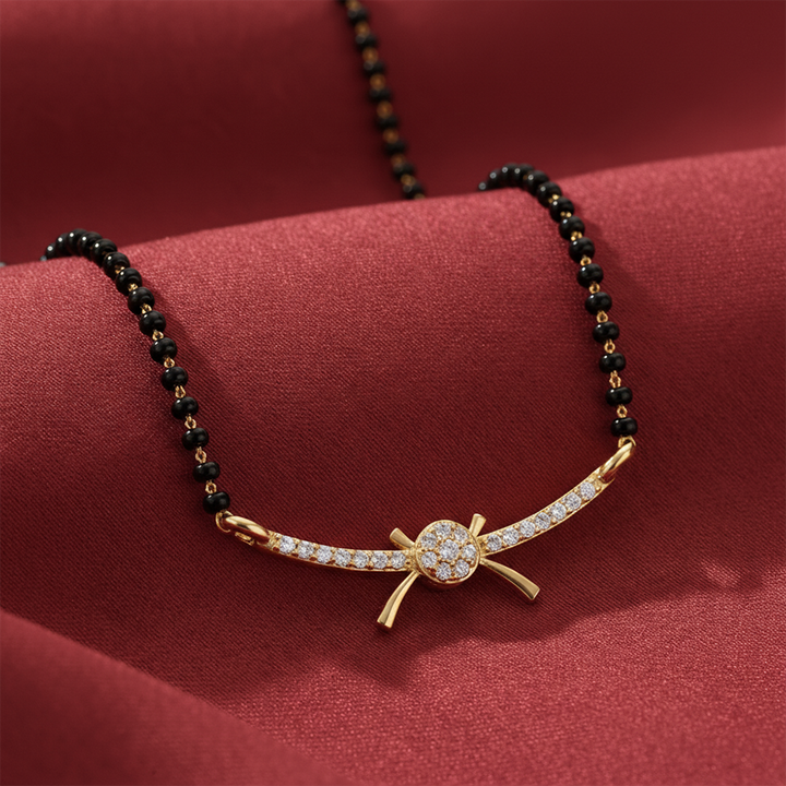 Unniyarcha 925 Pure Silver Modern Arc Mangalsutra Necklace