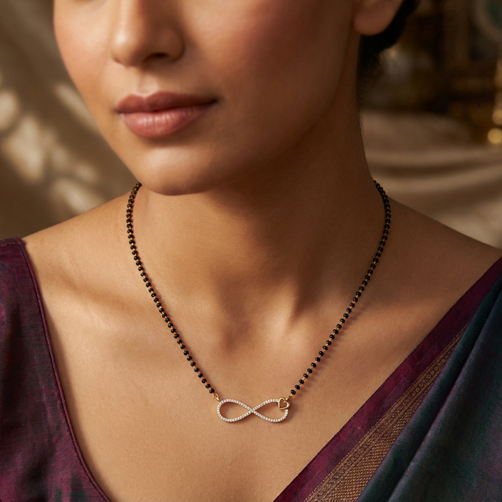 Unniyarcha 925 Pure Silver infinity Mangalsutra