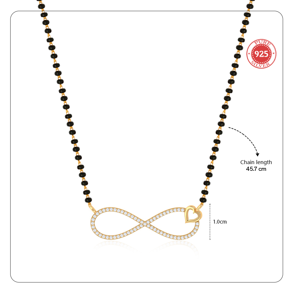 Unniyarcha 925 Pure Silver infinity Mangalsutra