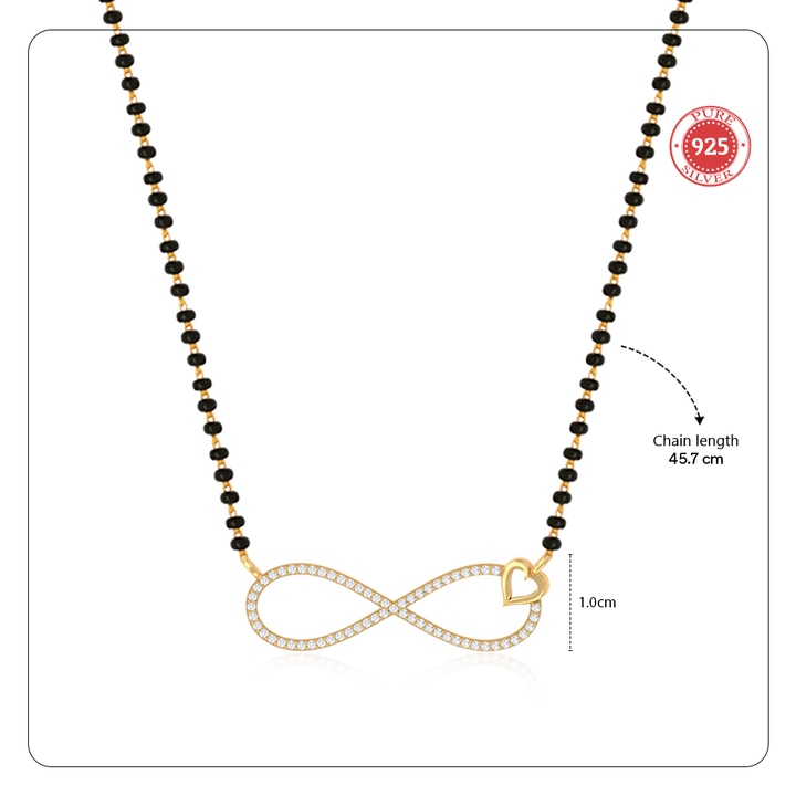 Unniyarcha 925 Pure Silver infinity Mangalsutra