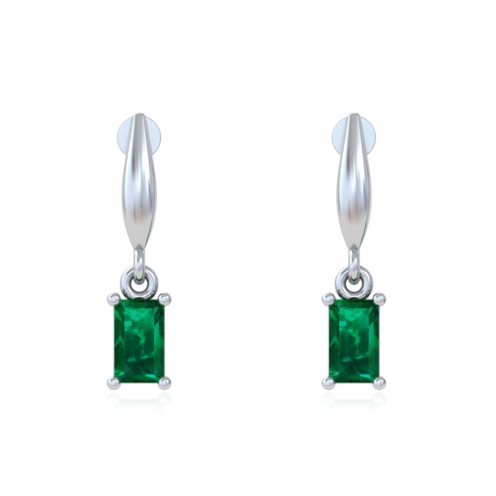 Unniyarcha 925 Pure Silver Green stone earring