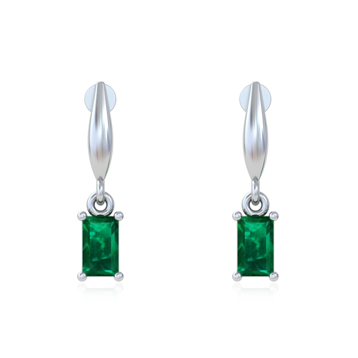 Unniyarcha 925 Pure Silver Green stone earring