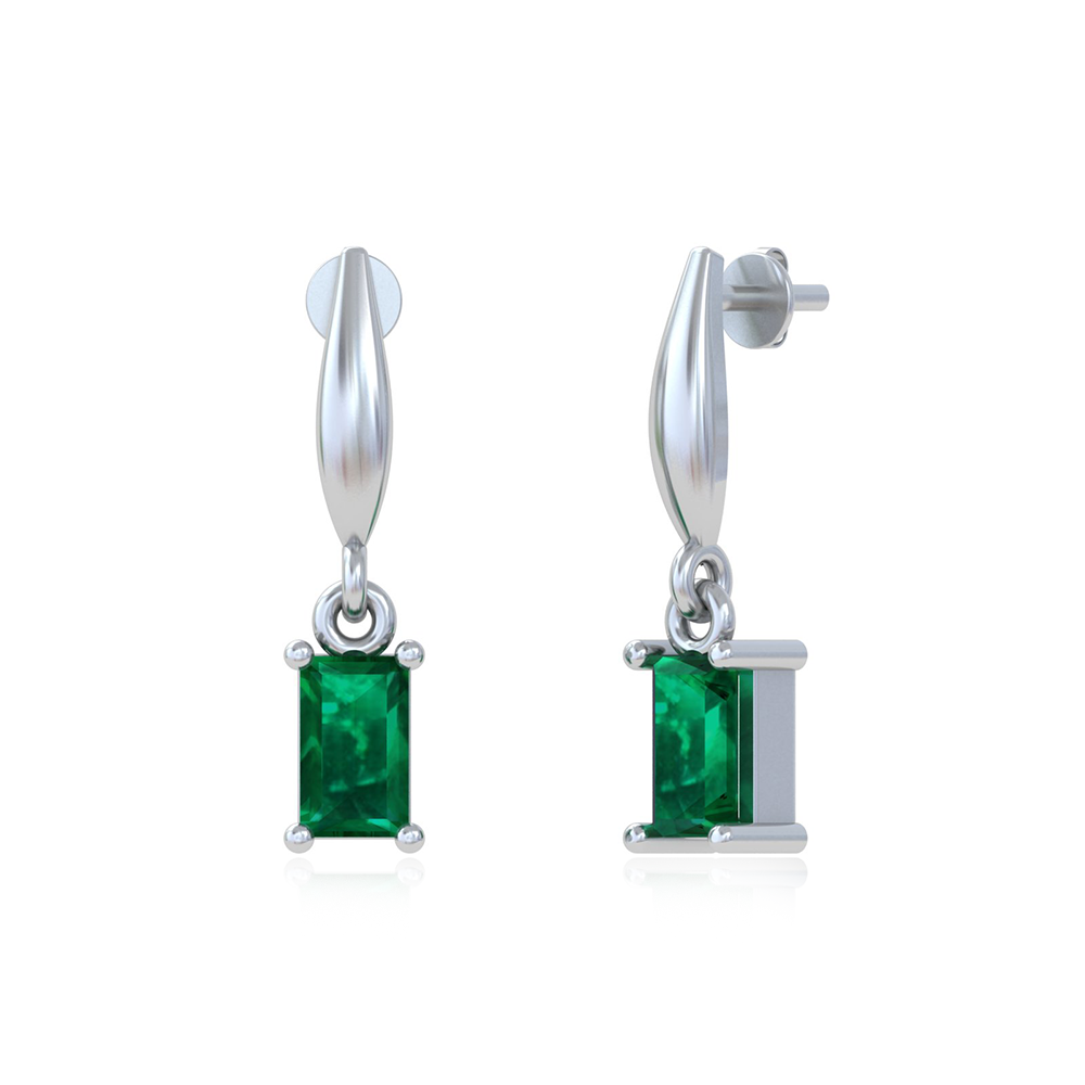 Unniyarcha 925 Pure Silver Green stone earring