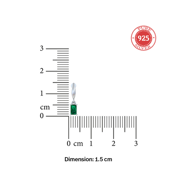 Unniyarcha 925 Pure Silver Green stone earring