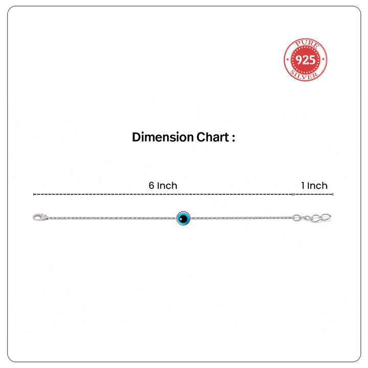 92.5 Silver Evil eye Bracelet