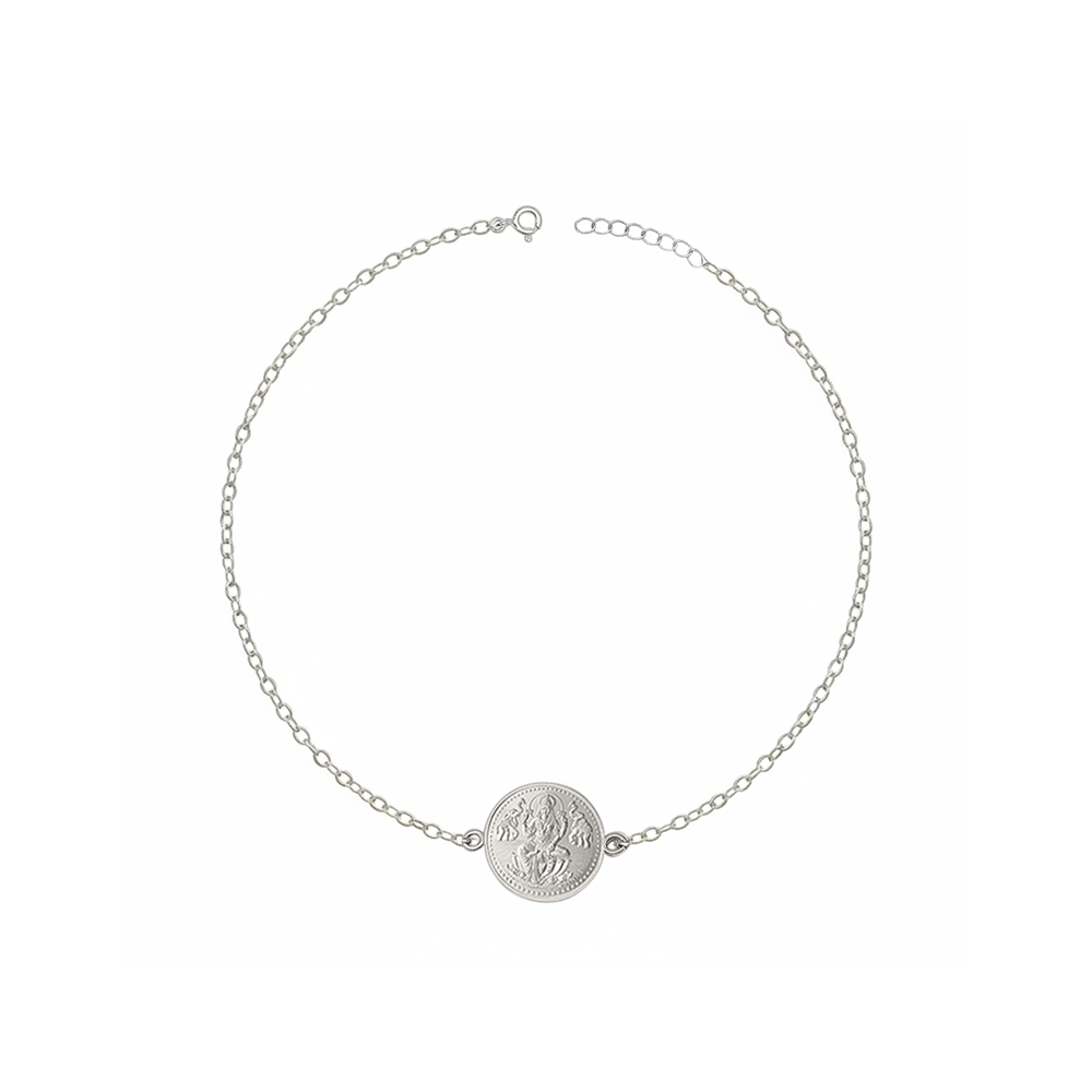 Pure 999 Silver Lakshmi Coin bracelet