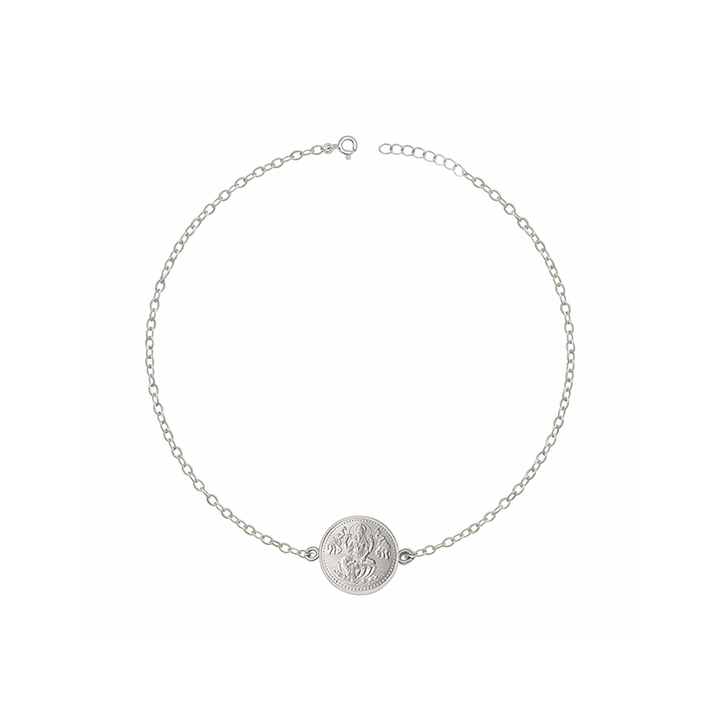 Pure 999 Silver Lakshmi Coin bracelet