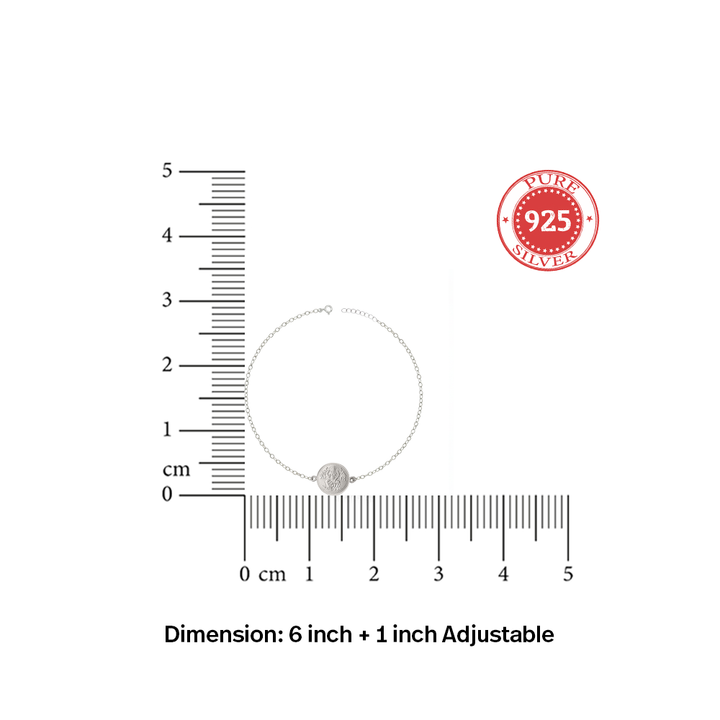 Unniyarcha 925 Pure Silver Laxmi Bracelet