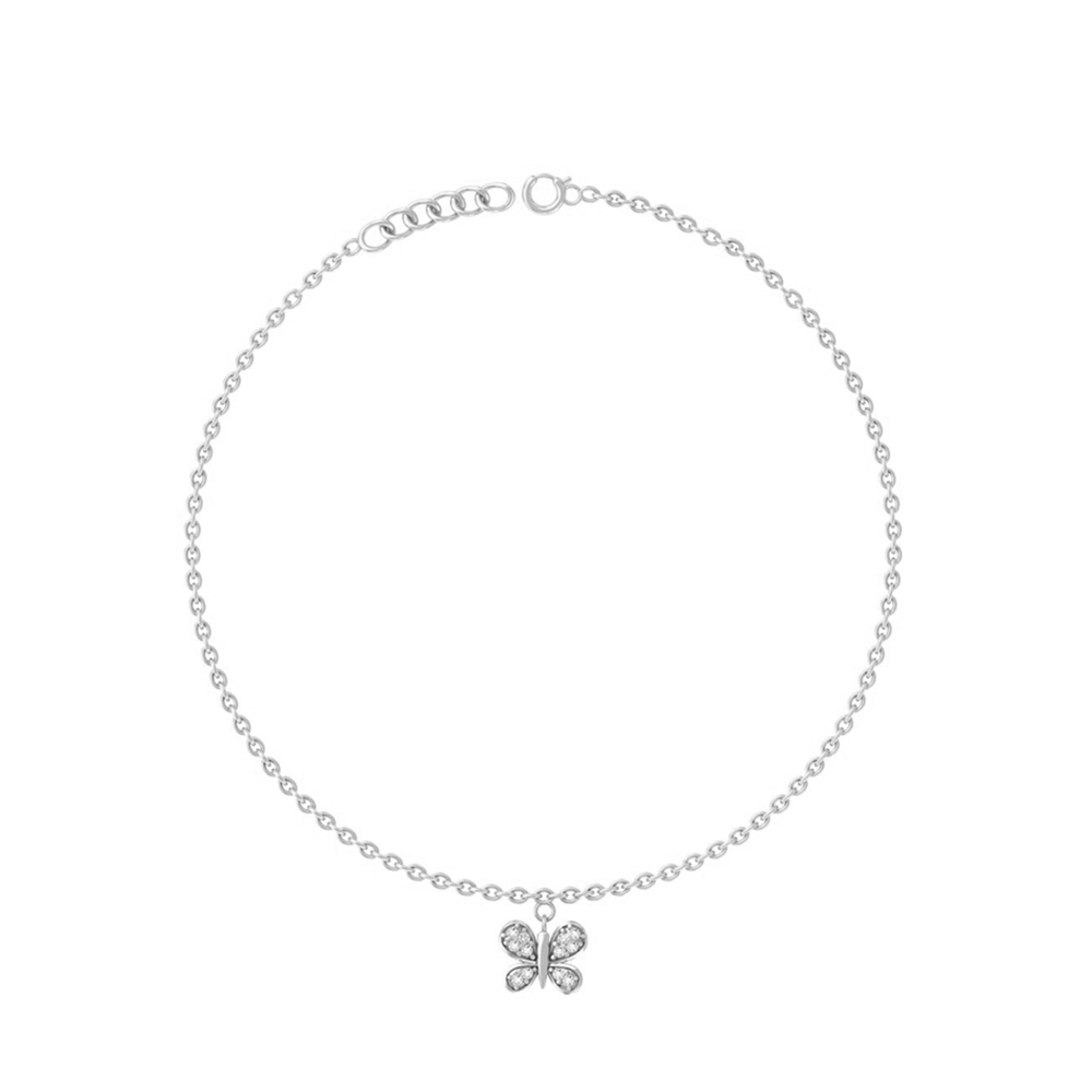 Unniyarcha 925 Pure Silver Butterfly Anklet