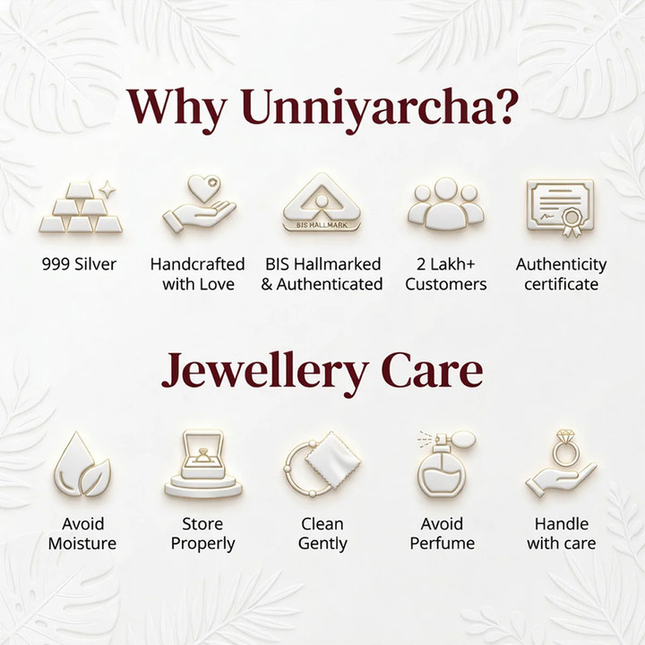 Unniyarcha 925 Sterling Silver Auspicious Ganesha Blessings Rakhi with Chandan Tilak set