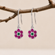 Unniyarcha Ruby Bloom Drop Earrings