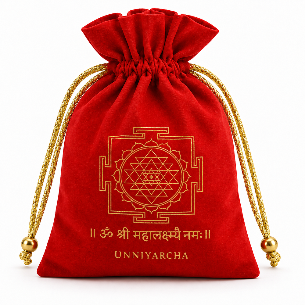 Kuber Dhan Lakshmi Potli with 999 Pure Silver Lakshmi Ganesh Coin