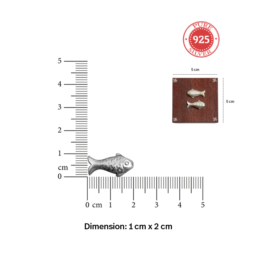 92.5 Silver Twin Fish Prosperity Keepsake
