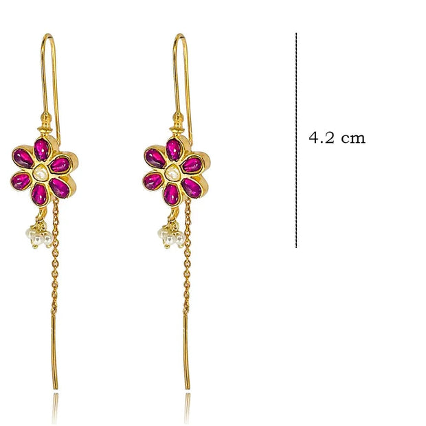 Fancy Yellow Gold Sui Dhaga Earring at Rs 12000/pair in Rajkot | ID:  2852150273973