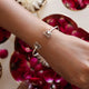 92.5 Silver Oxidize lotus bangle