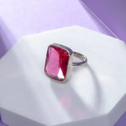 92.5 Silver ruby ring