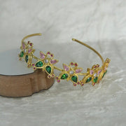 92.5 Silver titli Green and Pink Bangle