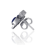 92.5 silver blue stone earring