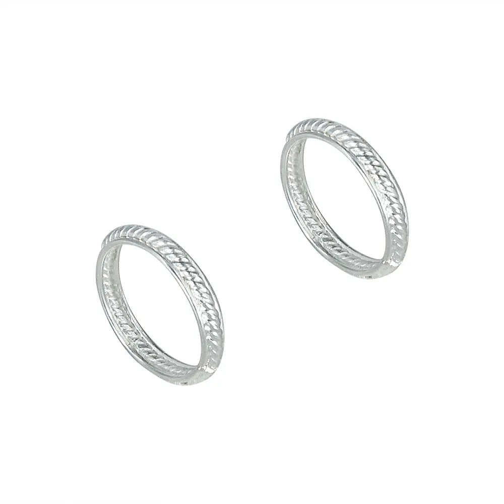 92.5 silver Twisted Wire Toe Ring