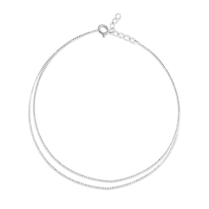 Sleek 925 Silver Anklet