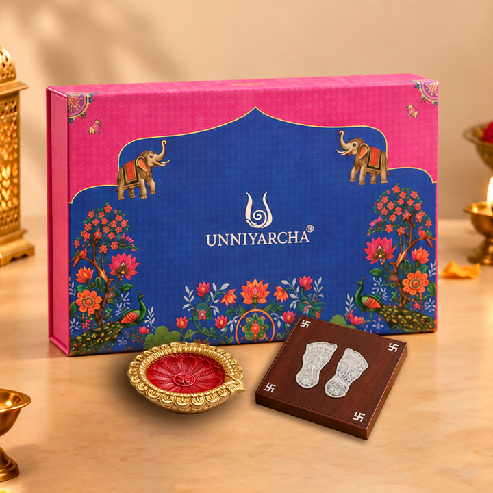 Unniyarcha 925 Pure Silver Lakshmi Charan Festive Gift Hamper