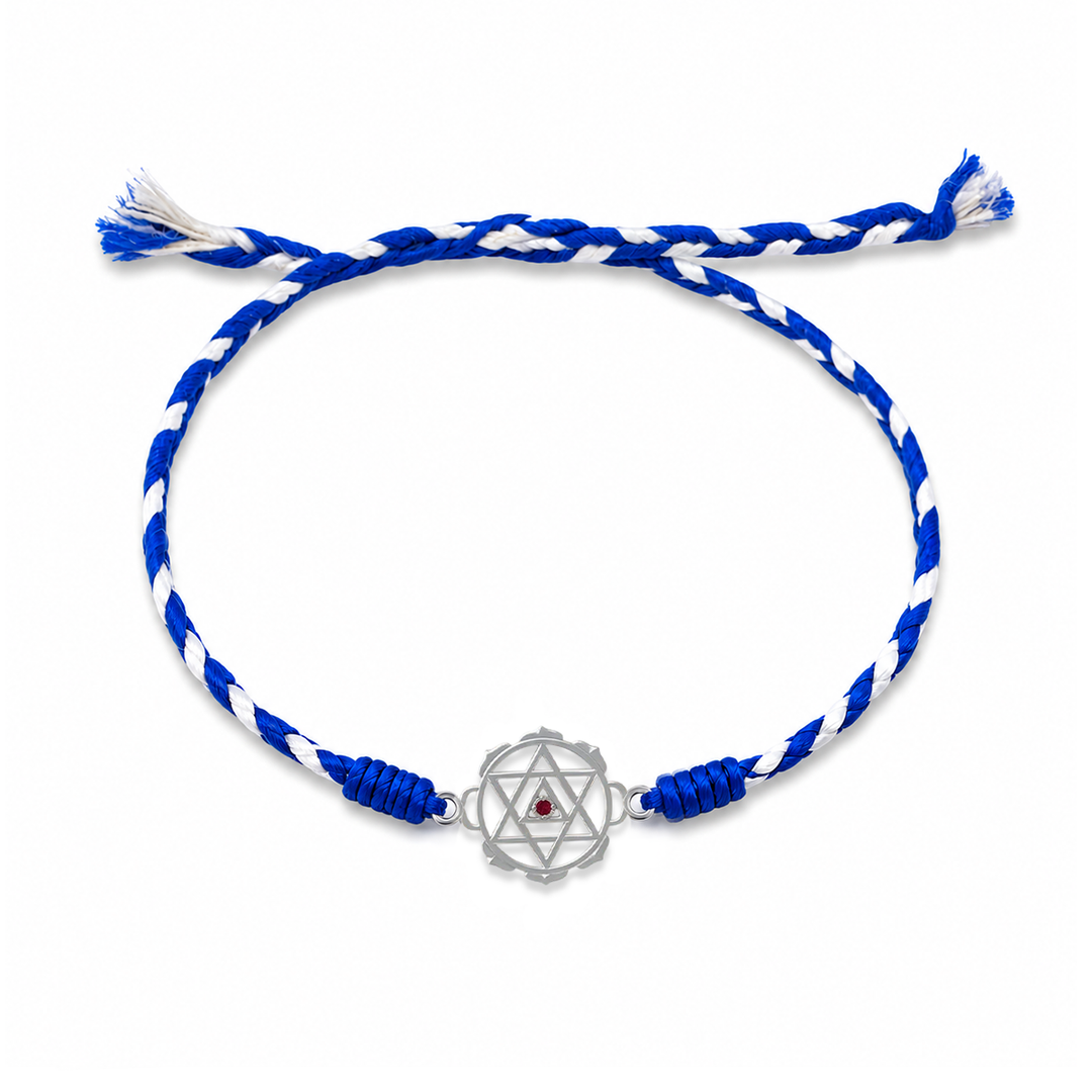 Unniyarcha 925 Pure Silver Shiv yantra Rakhi with Chandan Tilak set
