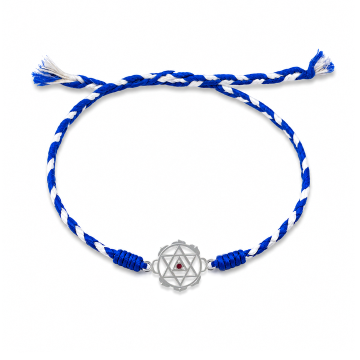 Unniyarcha 925 Pure Silver Shiv yantra Rakhi with Chandan Tilak set
